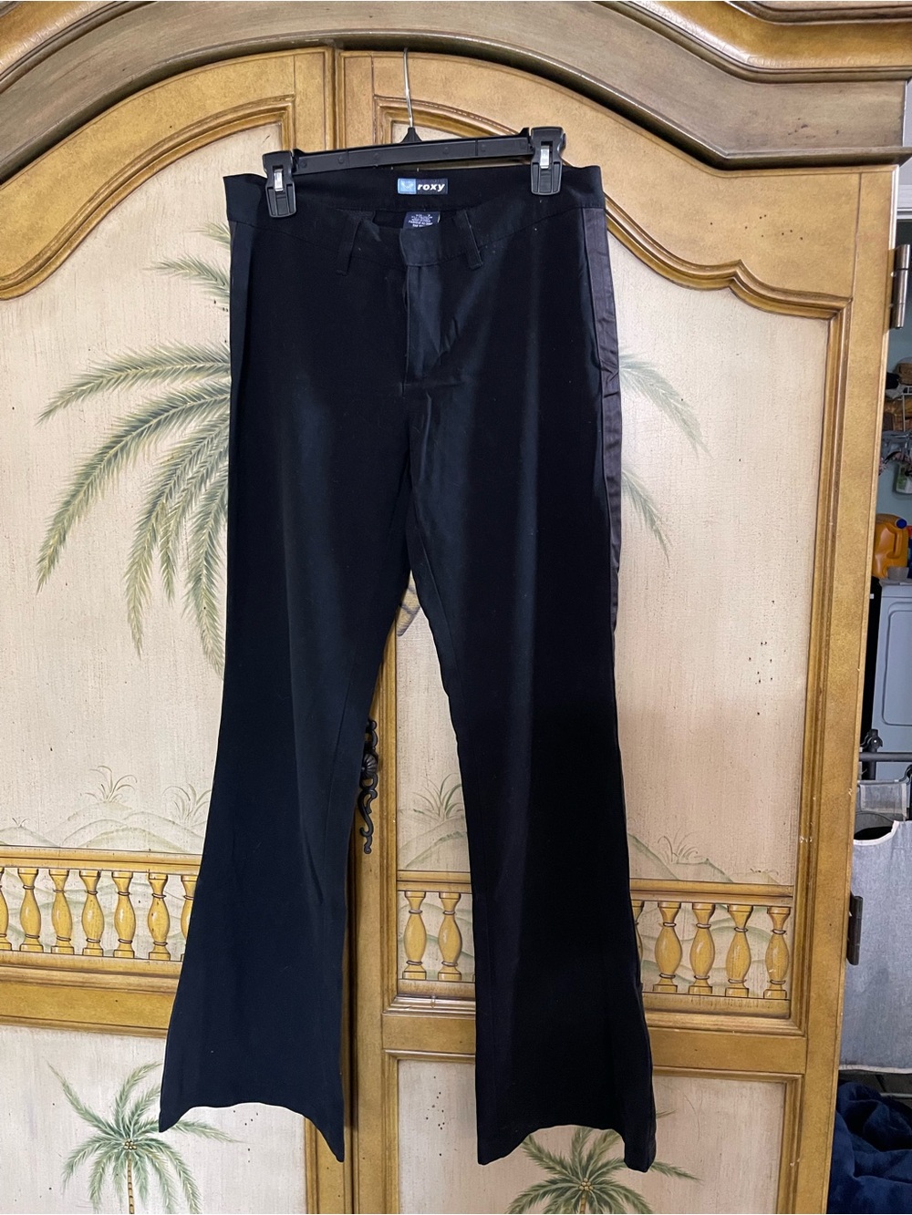 Vintage Y2K Roxy Black Logo Tuxedo Pants